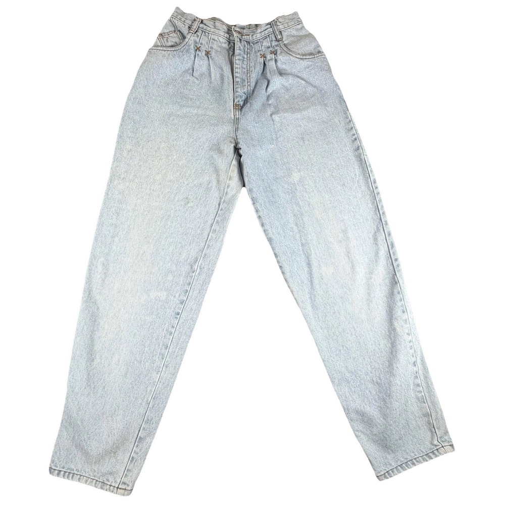 Vintage Rio By Jordache Jeans Juniors 9 Light Wash Blue High Rise Mom Relaxed